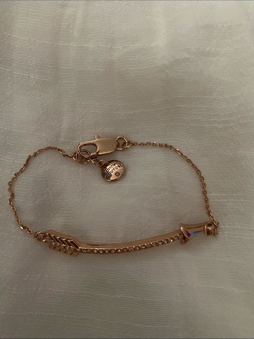 Juicy Couture Rose Gold Arrow Bar Bracelet